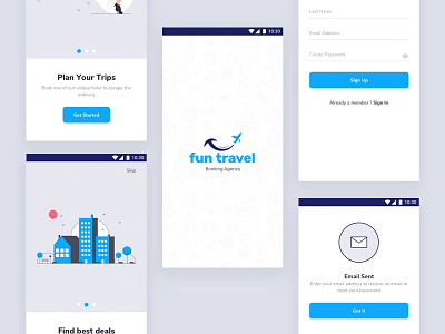 Fun Travel App Design.