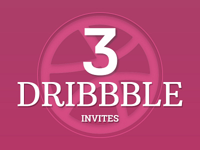 3 Dribbble Invites design dribbble invites flat idea illustration invite typography ui