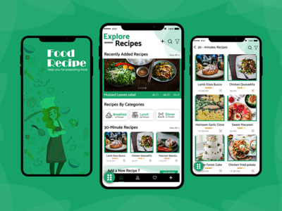 food recipe application adobe illustrator adobe photoshop app design icon illustration logo ui ux vector