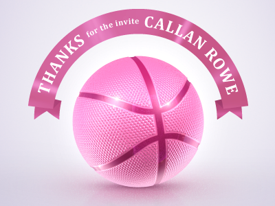 Hello, Dribbble! ball debut drafted dribbble glare thanks