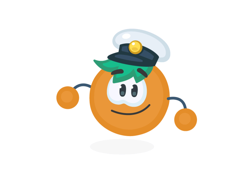 Captain Bob (bob means "bean" in russian) animation bean character gif hat illustration motion