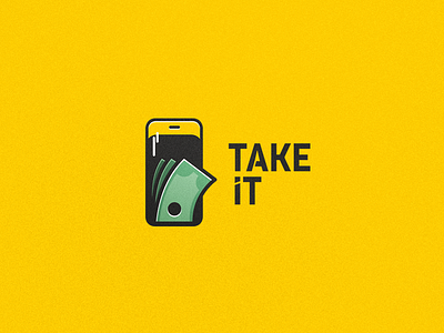 Take It app business dollar freelance graphic design illustrator ios iphone logo design uiux vector