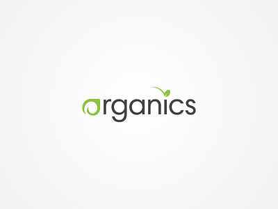 Organics Logo logo design organic. organic store type based logo typography visual design