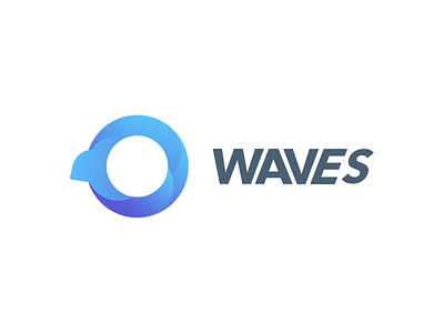 Waves branding blue branding design logo logotype mark profile purple waves
