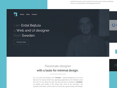 Personal portfolio [Final] bejtuladesign branding concept design desktop flat personal portfolio web web design website