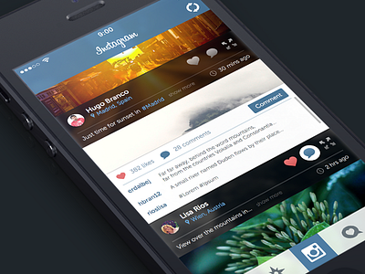 Instagram Feed [Polished version] app application bejtuladesign concept feed instagram ios7 redesign sketch ui ux