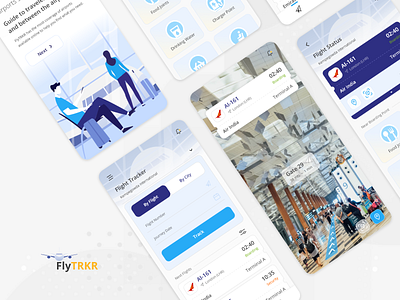 Airport Experience App ai airport airport status ar app augmented reality augmented reality app flight booking app flight progress flight status tracker flight tracker flight tracking app flight update ios app design live flight tracker logo mobile app design track flight track my flight ui