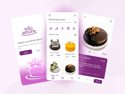 Online Cake Shop App app bakery cake shop cakes delivery design desserts ecommerce ios app marketplace mobile app online shop online shopping order order food shopping ui ux
