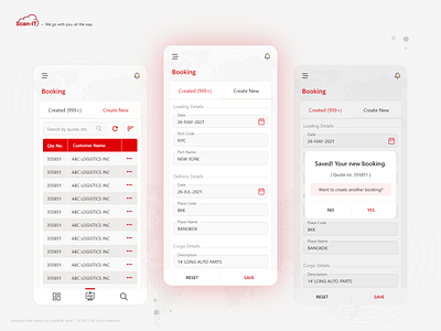 Shipping and Logistics Mobile App costing design erp finance inventory inventory management software logistic app mobile app design shipping management system