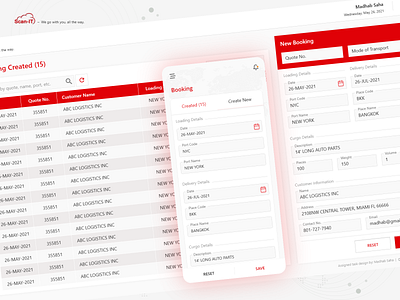 Shipping and Logistics App cargo booking app inventory mobile app design ui