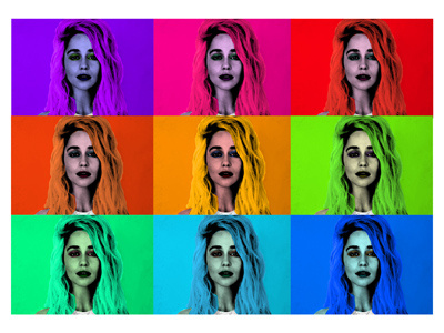 Andy Warhol Poster Inspired (Emilia Clarke) andy warhol inspired poster photoshop