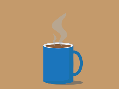 Blue Cup coffee coffee cup flat design illustrator