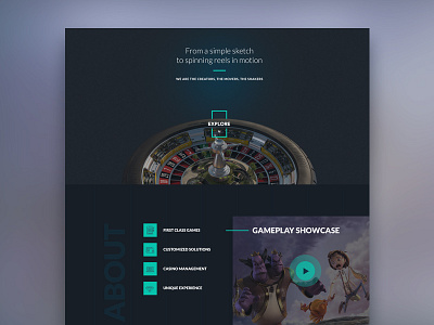 Online gaming platform dark design gambling gameplay gaming header psd spinning web