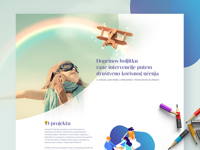 Association of Early Childhood Intervention blue child green header kids landing page psd purple social web yellow