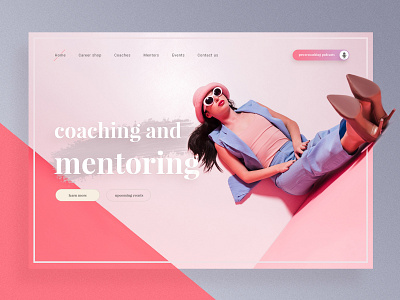 Business Coaching agency business coaching desktop finance header mentoring pink podcast ui ux web webdesign woman