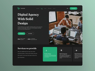 Digital Agency adobe xd dark dark mode design digital digital agency figma logo ui ui design ux ux design web concept web design xd