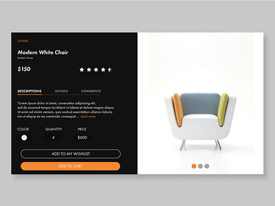 Modern Chair Web & Ui/Ux Design black branding colors graphic design icon logo minimal minimalism minimalist modern panton ui ui design ux ux design web web design white