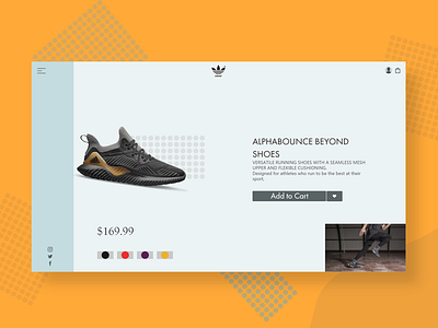 Adidas Sneaker Web Landing Page.