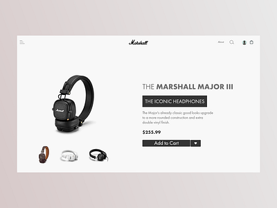 Marshall Major III Web design