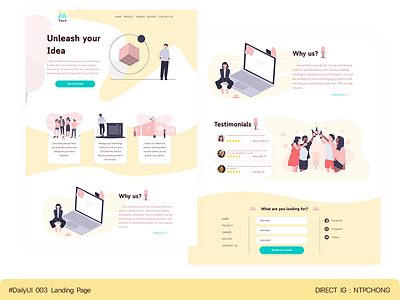 DailyUI | Desktop | Landing Page design illustration ui ux web website