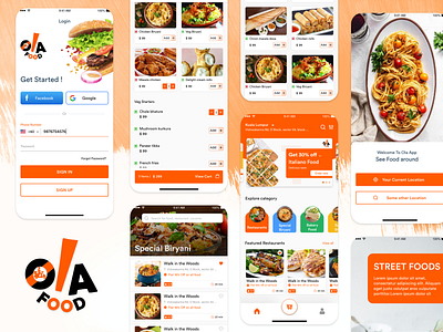 Ola Food - Food Delivery Application UI Design