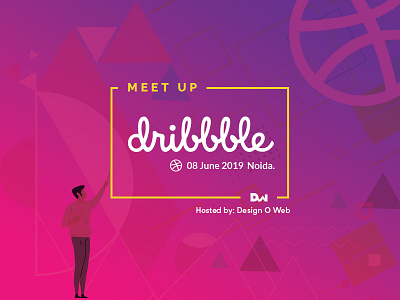 Dribbble Meetup Noida branding colors creative design designoweb dribbble dribbble meetup font gradient graphic design icon illustration logo meetup photoshop services shapes typography ui ux