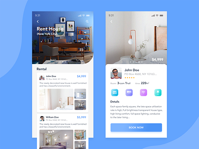 Rent House App clean designoweb designowebtechnologies gradient house app house rent app icon photoshop ui ux design