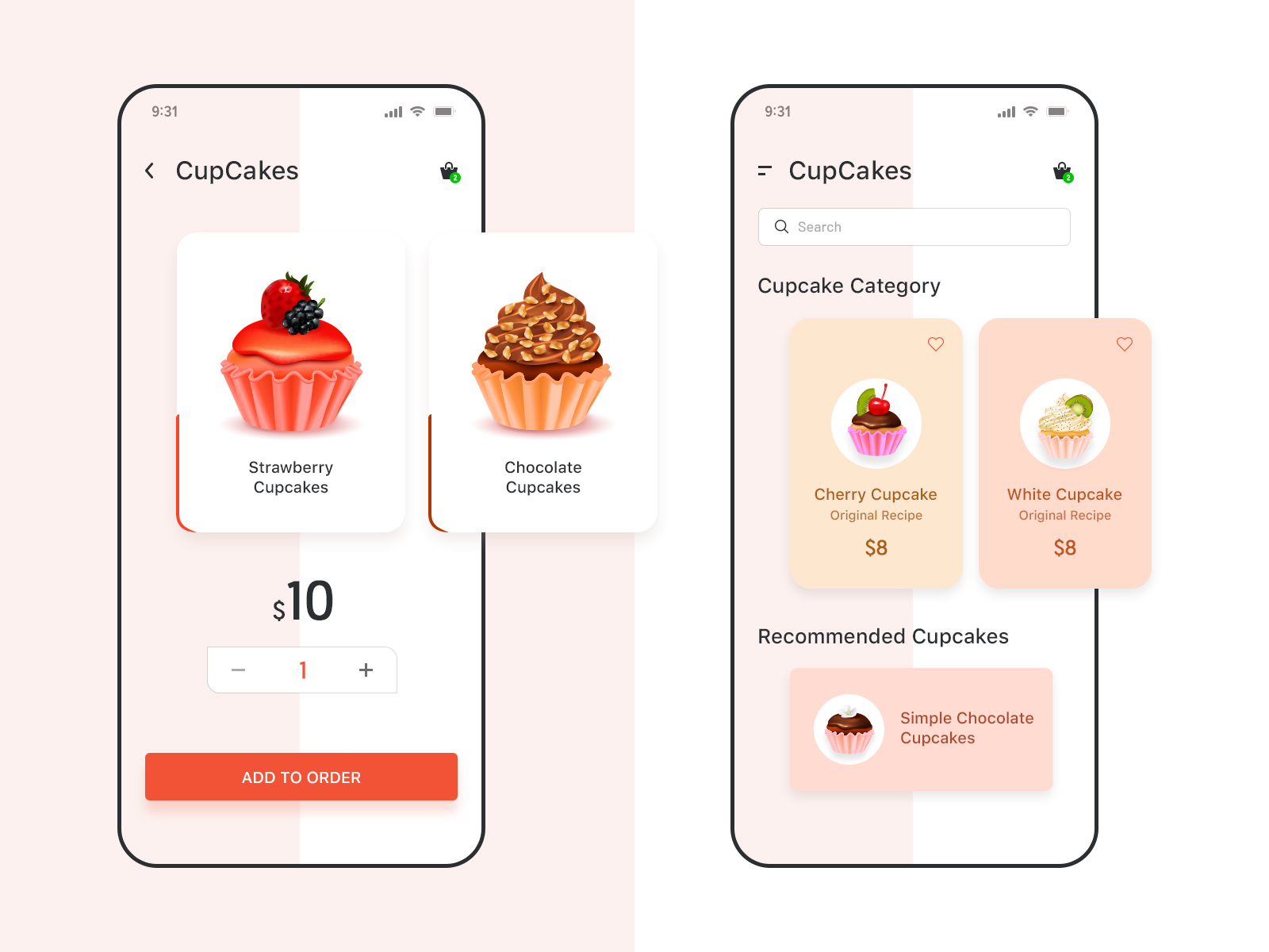 Cupcakes App Design by Designoweb® on Dribbble