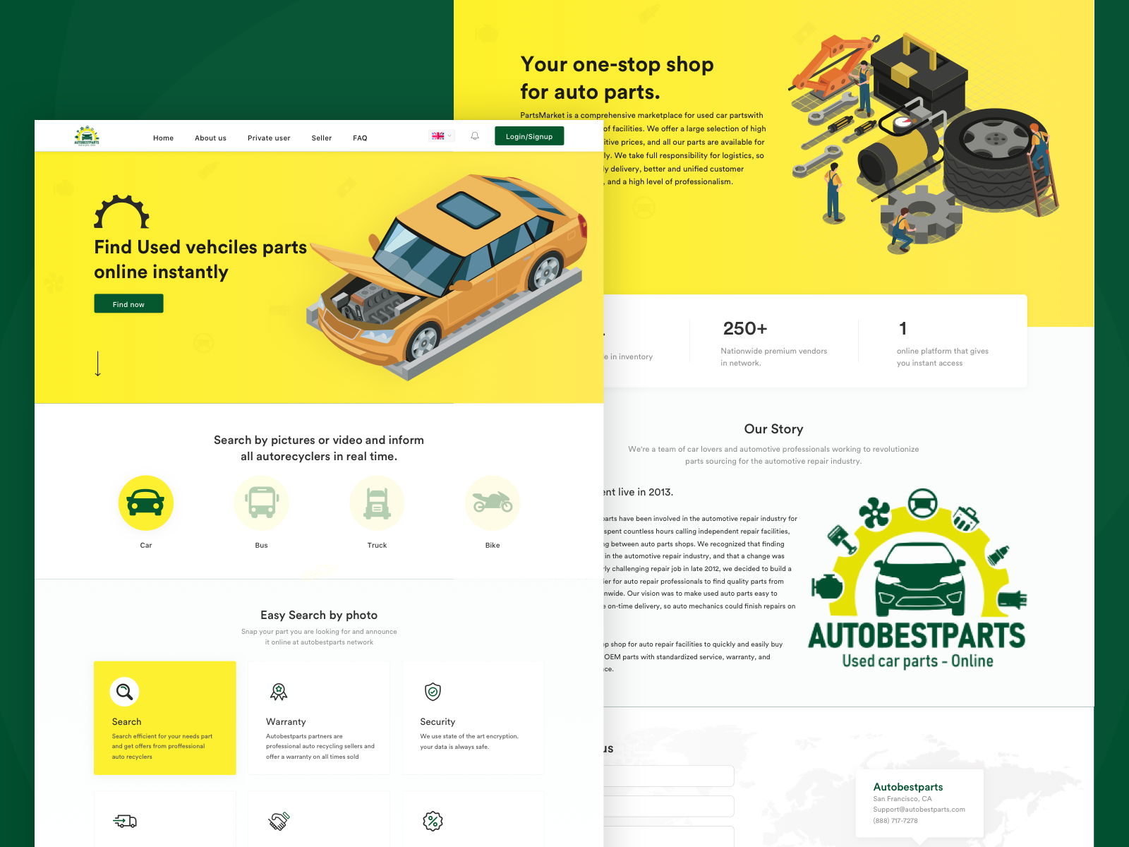AutoBestParts Used Car Parts  Design by Designoweb® on Dribbble