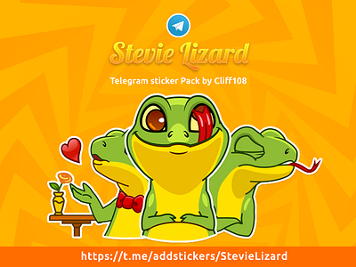 Stevie Lizard lizard stickers telegram