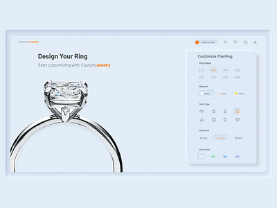 Customizing Jewelry Web Screen