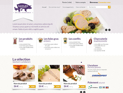 Saveurs Landaise (web) design ui ux web