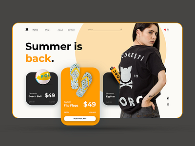 PORC - Clothing brand UI clothing design minimal ui