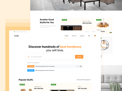 Fumio - Furniture Shop Landing Page Exploration