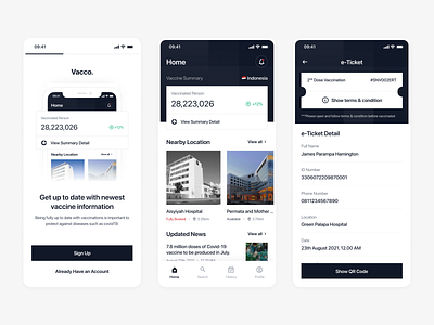 Vacco - Vaccine Booking App Concept