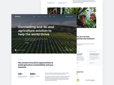 Nutrient - Agritech Solution Company Landing Page Exploration by Nanda ...