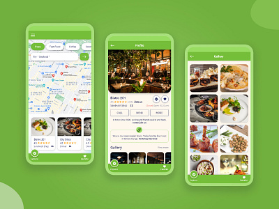 Restaurant Search App android app clean food graphic design ios minimal restaurant ui