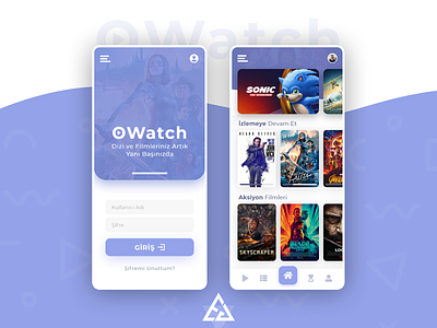 OWatch - Movies and TV Shows App Design graphic illustration interface mobile app mobile app design movies movies app online photoshop series tv shows ui ux