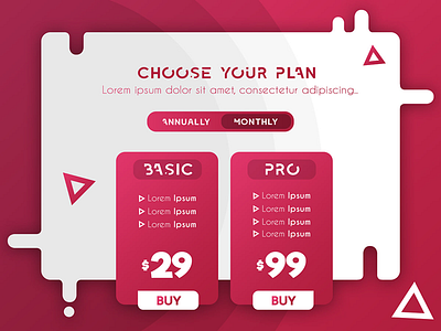 Pricing Plan art buy design photoshop plan pricing vector