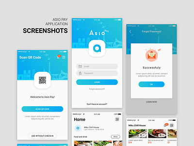 AsioPay Screen Shot app design ui ux