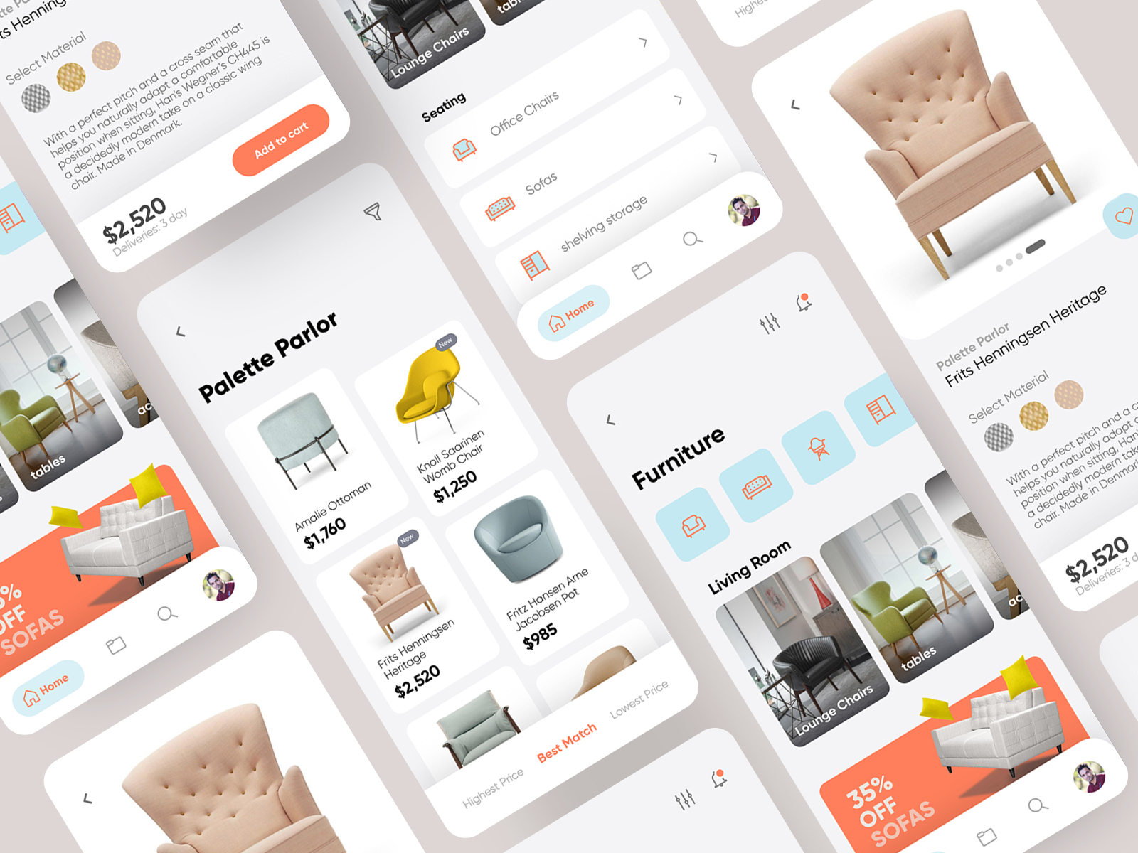 Mobile App Redesign Furniture by Kian on Dribbble