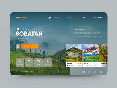 Tourism app appdesign iran kiani sobatan tourism travel uiux webdesign website
