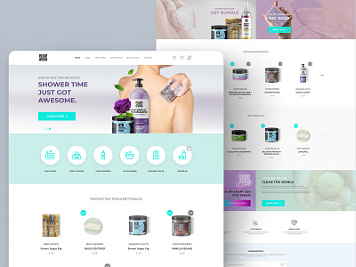 Website Cosmetics & Beauty beauty website cosmetics beauty shopping store online ui ux website