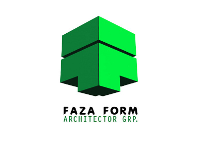 Faza form logo 3d design logo space