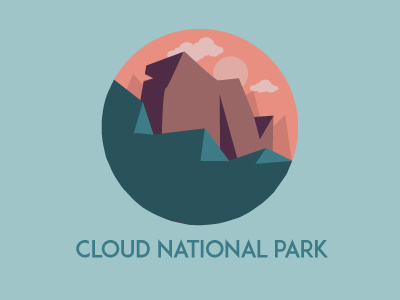 Daily Logo 20/50 - National park Logo cloudnationalpark dailylogochallenge day20 desing illustration logo nationalpark