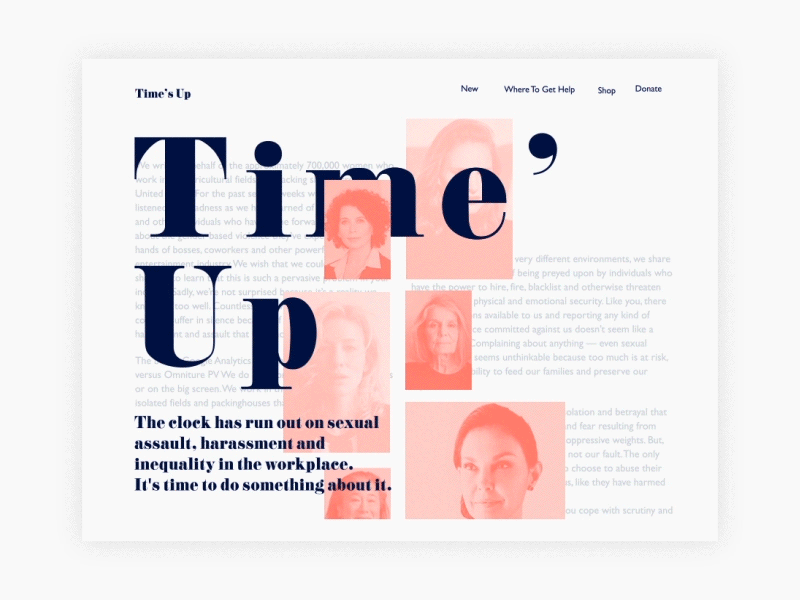 Daily UI 02 : Landing page after effect animation daily ui landing page parallax pink scroll time up typography ui ux women
