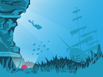 Dribbble in five elements of nature -Water