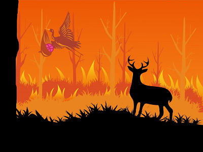 Dribbble in five elements of nature -Fire colour design dribbble fire illustration