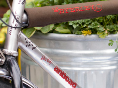 Byerley logos in situ antload bicycle bike bike livery cargo bike