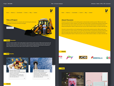 VISCOMM sketch ui website design